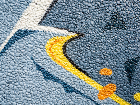 Multicolored stones. The wall is painted in different colors in texture style. Grunge backgroundの写真素材