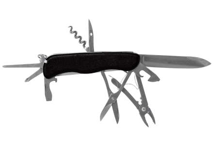 Multipurpose knife isolated on white background, clipping paths included