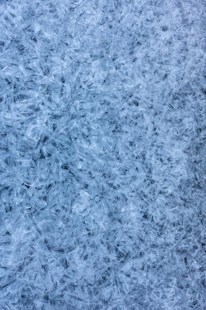 Texture ice surface of a mountain river close upの写真素材