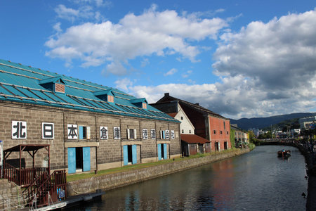Otaru Canal . Otaru . Hokkaido . Japanのeditorial素材