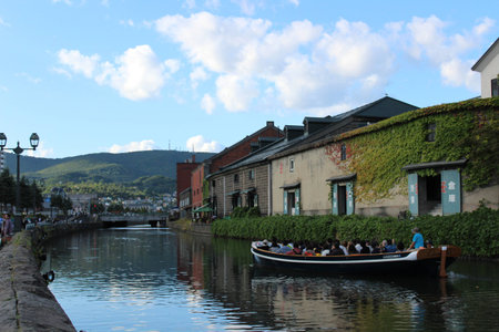 Otaru Canal . Otaru . Hokkaido . Japanのeditorial素材