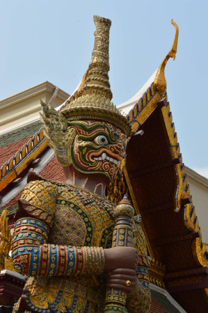 Statue of the temple の写真素材