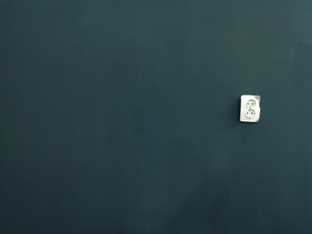 white euro socket in the house.の写真素材