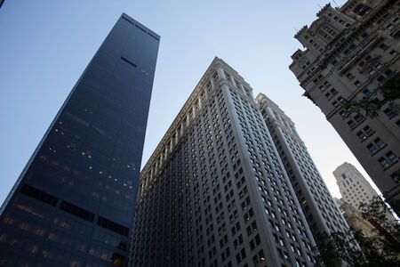 Buildings with clear sky behindの写真素材