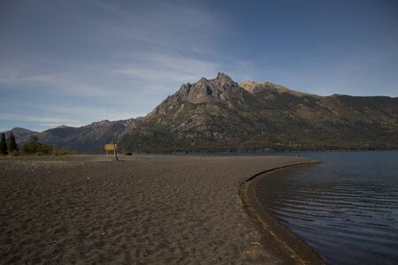 Mountains and lakeの写真素材