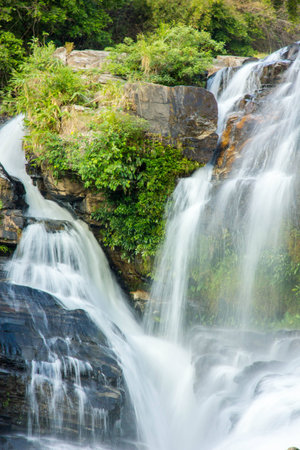beautiful waterfall in forest