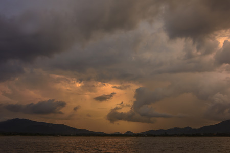 Sunset with cloudy