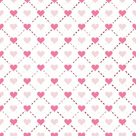 Pink heart pattern backgroundのイラスト素材