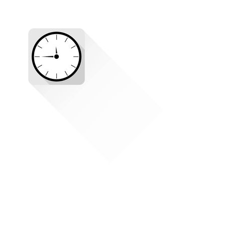 Flat design analog clock on the wall. Clock vector background.のイラスト素材