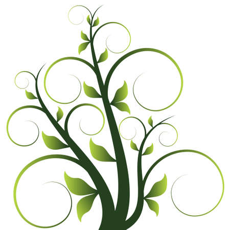 Abstract green tree vectorのイラスト素材