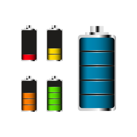 Smartphone display battery. Glossy battery pack.のイラスト素材