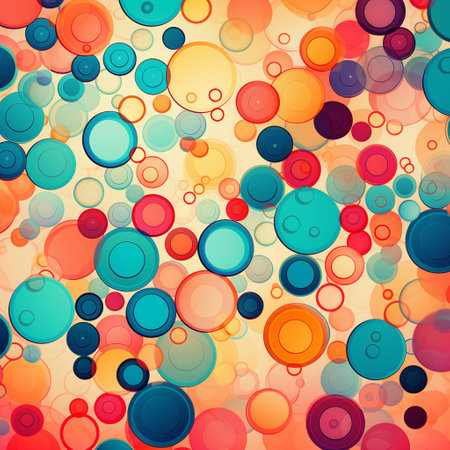 Whirlwind of Hues: Abstract Circle Pattern in the Background. AI Generated.の素材