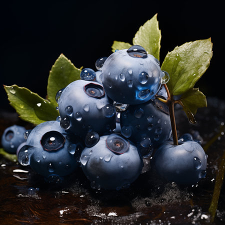Nature's Candy: Exploring the World of Blueberries. AI Generated.の素材