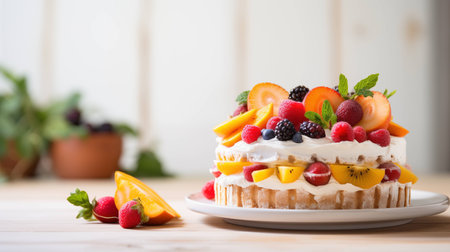 Sweet Indulgence: Fruit Cake Extravaganza. AI Generated.の素材