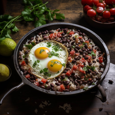 Gallo Pinto Delight: Nicaraguan Culinary Tradition. AI Generated.の素材
