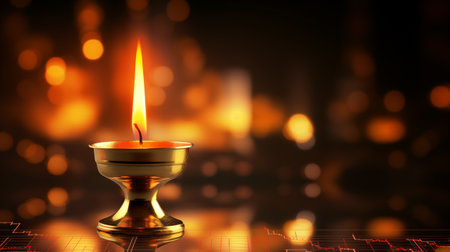 Candlelight Analysis: Illuminating Stock Price Background. AI Generated.の素材