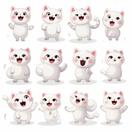 Abstract Cat Pose. AI Generated.の素材