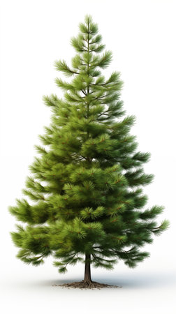 Festive Green Pine Closeup. AI Generated.の素材