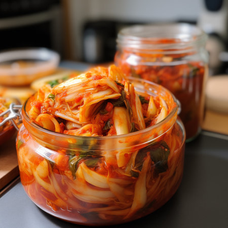 Where Patience Meets Tradition: Hands-On Experience with Kimchi Making. AI Illustrationの素材