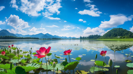 More Than Just a Landscape: Guilin's Morning Unveils a Tapestry of Nature's Beauty. AI Illustrationの素材