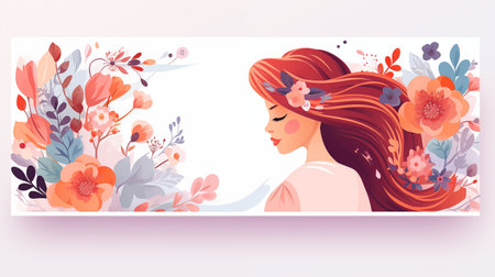 Bold Statements: Isolated International Women's Day Flat Design.  Women Rise Together, IWD Banner Shines in Solidarity. AI Illustrationの素材