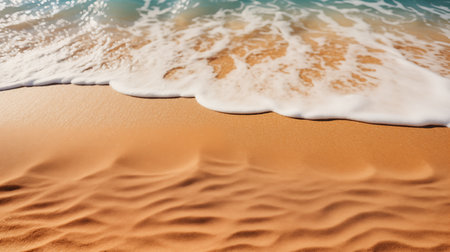 Sea Breeze Magic: Closeup Photography of a Blissful Beach Carpet. Beach Carpet Whispers Adventure, Where Sand Meets Serenity. AI Illustrationの素材