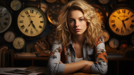 Seeking Inspiration: A Moment of Reflection in the Entrepreneurial Journey. AI-generatedの素材