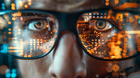 Through the Lens of Expertise: Circuitry & Solder Dance in Service Person's Vision. AI-generatedの素材