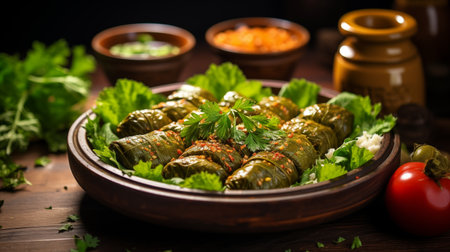 Istanbul's Legacy: Delicate Dolma - A Culinary Journey Through Time. AI-generatedの素材