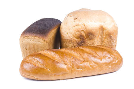 Rye And Wheat Bread Isolated Over White