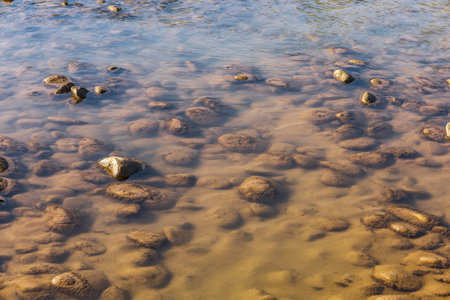 Photo background sea stone near the waterの写真素材