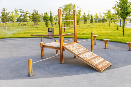 Sports ground in the park or in the city.