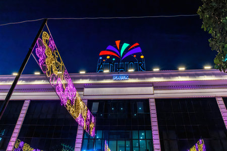 Uzbekistan, Tashkent - August 13, 2023: Central park of Tashkent "NAVRUZ PARK"-(NAVROZ BOGI), "ANHOR PARK".のeditorial素材