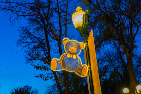 Bright garland for festive decoration.
