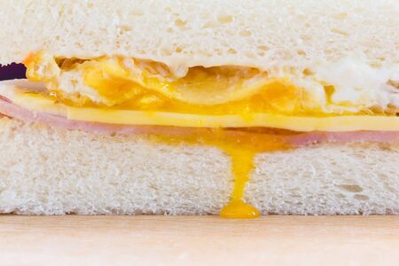 Ham Cheese Sandwiches with Fried egg Details