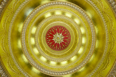 Photo of The Art of Ceiling in the Wat Pa Phu kon temple,Udon Thani,Thailandの写真素材