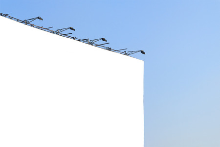 the white or empty board for advertisement with the blue skyの写真素材