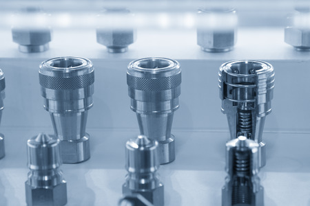 quick release coupling connector hose for hydraulic system.の写真素材