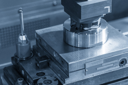 The EDM machine sparking the mold parts.The modern manufacturing process.の写真素材