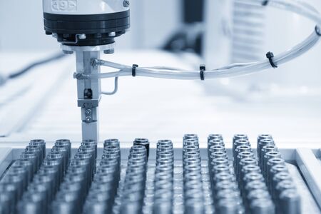The hi-technology  material handing process in by robotics system. The modern technology for...