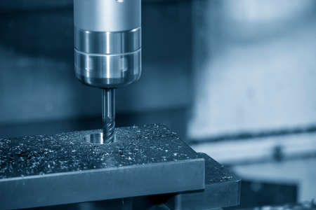 The CNC milling machine cutting the  mold parts by solid ball end mill tool type. The mold and die...
