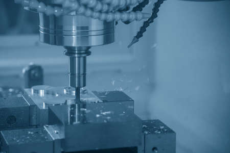 The press die manufacturing process by CNC milling machine with ball end mill tool. The mold parts...