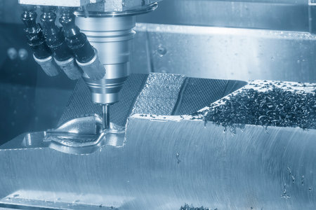 The mold and die manufacturing concepts by CNC milling machine. The machine center finish cut by...