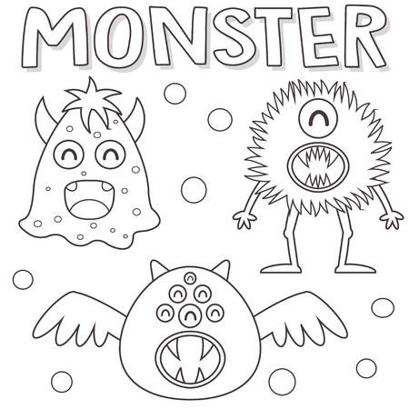 Outlined monstersのイラスト素材