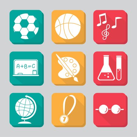 Education icon set with shadowのイラスト素材