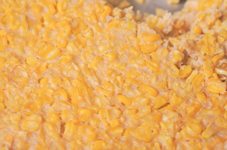 Food from corn with sugar and eggs Asian food.Space for text inputの写真素材