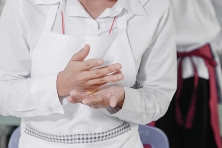 Asian chefs make ancient desserts by hand.の写真素材