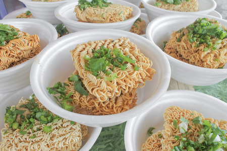 Many cheap noodles.uncooked Ramen Noodle.の写真素材
