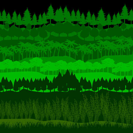 Forest vector set.のイラスト素材