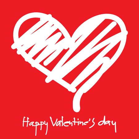 Happy Valentines Day Typographic Lettering isolated.のイラスト素材